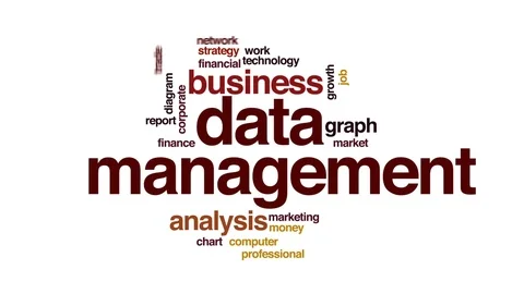 Data management animated word cloud, tex... | Stock Video | Pond5