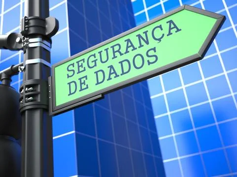 Data Management Concept. (Portuguese) Illustrazione stock