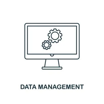 Data Management creative icon. Simple element illustration. Data Management Stock Illustration