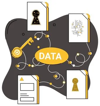 Data management. Data analytics breathes life into numbers, transforming them Stock Illustration