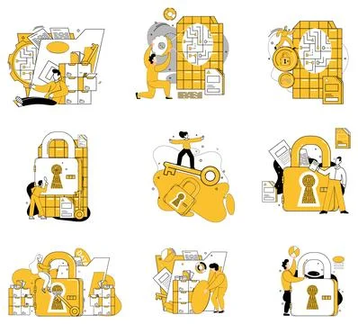 Data management. Data security is fortress protecting valuable assets within Ilustración de archivo