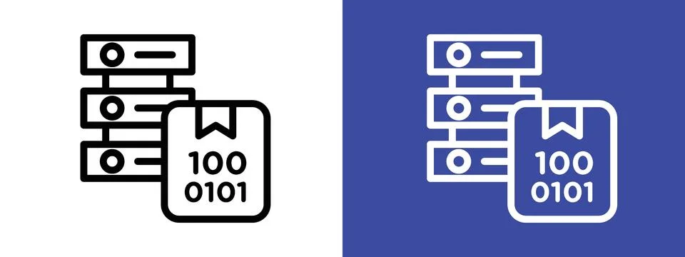 Data Management Icon Perfect for IT and Business Analytics Designs Stock Illustration