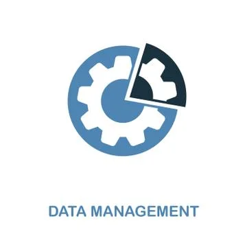 Data Management icon. Simple element illustration in 2 colors design. Data Stock Illustration