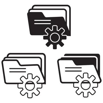 Data management icon on white background. data management sign. flat style. Stock Illustration