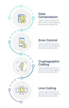 Data management infographic design template Stock Illustration