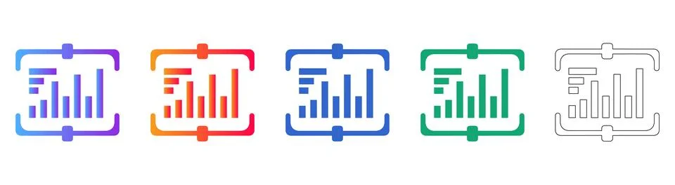Data Management Interface Icons 스톡 일러스트