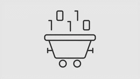 Data management line animation Stock Footage 289625687