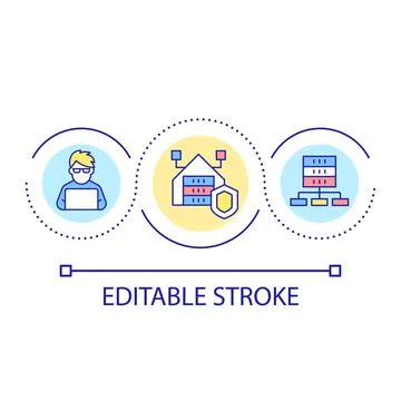 Data management loop concept icon Stockillustratie