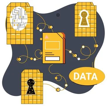 Data management. Managing data is art orchestrating symphony information Stock Illustration