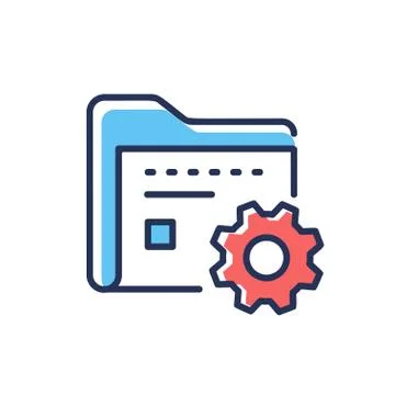 Data Management - modern vector line design icon. Stock Illustration