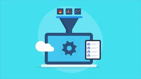 Data management platform DMP - Saas cloud technology solution. Stock Footage 178354540