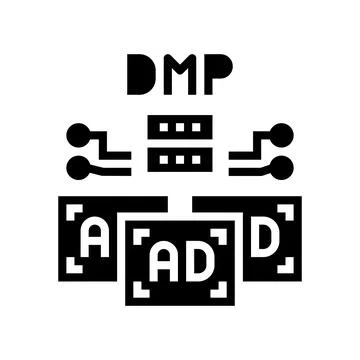 Data management platform glyph icon vector illustration Illustration