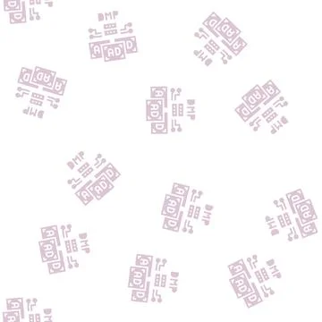 Data management platform glyph seamless pattern Stock Illustration