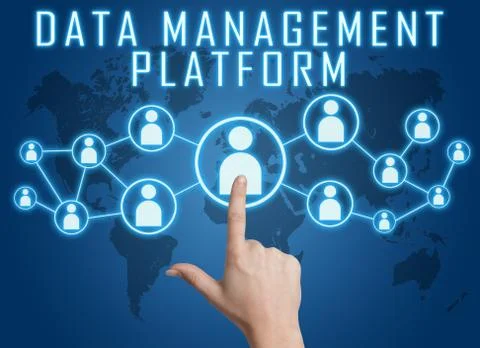 Data management platform Stock Illustration