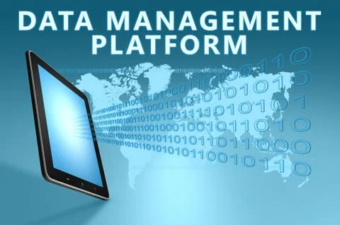 Data management platform Stock Illustration