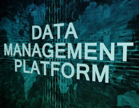 Data management platform Illustrazione stock