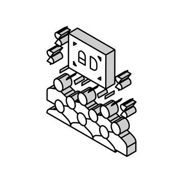 Data management platform isometric icon vector illustration Illustration