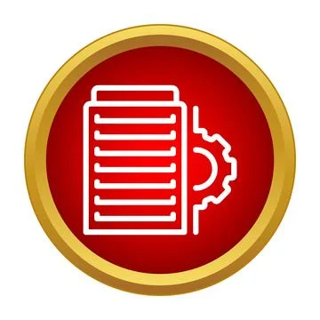 Data management process icon settings optimization Illustrazione stock