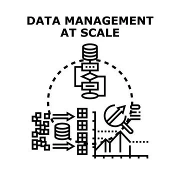 Data management at scale managing information and big data Stock Illustration