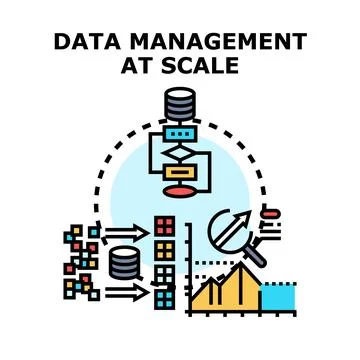 Data management at scale managing information and big data Stock Illustration