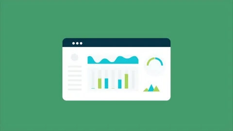 Data management software dashboard. Stock Footage 200801689