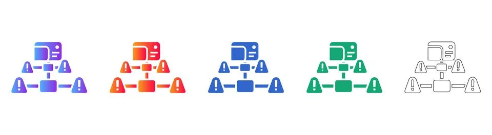 Data Management Structure Icons Stock Illustration