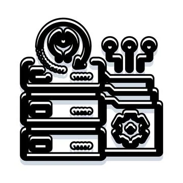 Data management system and server infrastructure concept イラスト素材