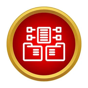 Data management system concept organizing digital files Illustrazione stock