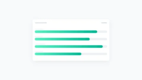 Data Management System Dashboard Icon with Smooth Glowing Green to Teal Pro.. Stock-Footage 346202440