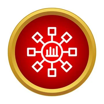 Data management system icon visualizing network connections 스톡 일러스트