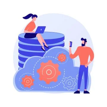 Data management vector concept metaphor Stock Illustration