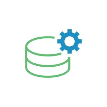Data management vector icon design template Illustrazione stock