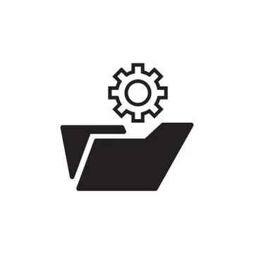 Data management vector icon design template Illustrazione stock