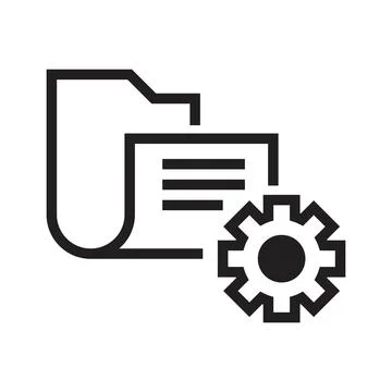 Data management vector icon design template Illustrazione stock