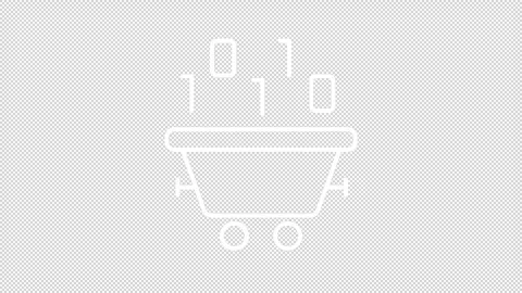 Data management white line animation Stock Footage 292755810