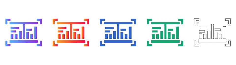 Data Management Window Icons Illustrazione stock