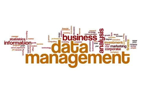Data management word cloud Stock Illustration