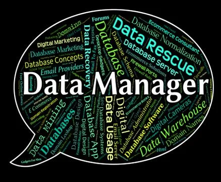 Data Manager Indicates Overseer Facts And Proprietor Stock Illustration