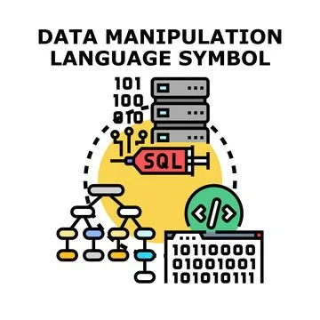 Data manipulation language symbol for database management イラスト素材