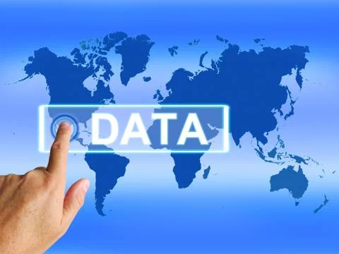 Data map infers an internet or worldwide database Stock Illustration