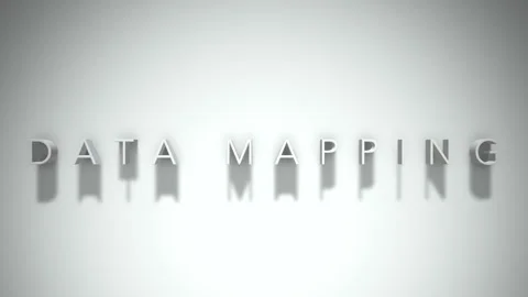 Data mapping 3D title animation with shadows on a white background 스톡 동영상 297817682