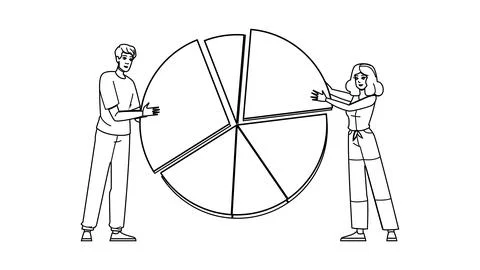 Data market segmentation vector 스톡 일러스트