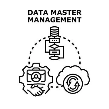 Data master management system for business optimization Stock Illustration