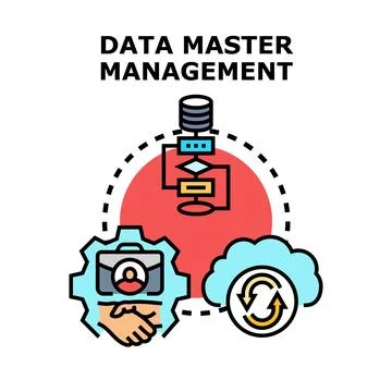 Data master management system for business optimization Stock Illustration