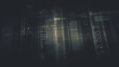 Data matrix background simulation with cutting-edge digital environment Video stock 263749412