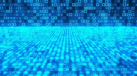 Data Matrix Blue data matrix background with bits and bytes. 3d illustrati... Stock Photos