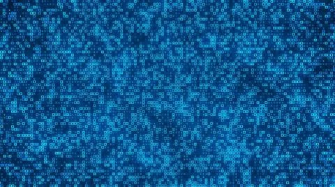 Data Matrix Blue data matrix background with bits and bytes. 3d illustrati... Foto stock