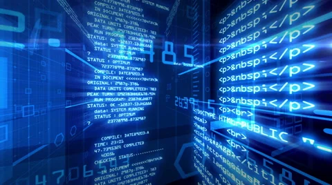 Data Matrix Code Construct - Seamless Loop 4K Stock Footage 46565292