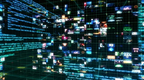 Data Matrix Code Construct - Seamless Loop 4K Stock Footage 54618131