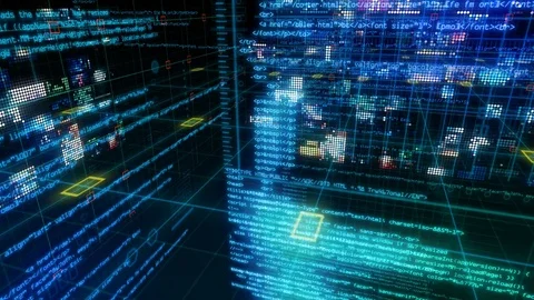 Data Matrix Code Construct - Seamless Loop 4K Stockbeeldmateriaal 73551190